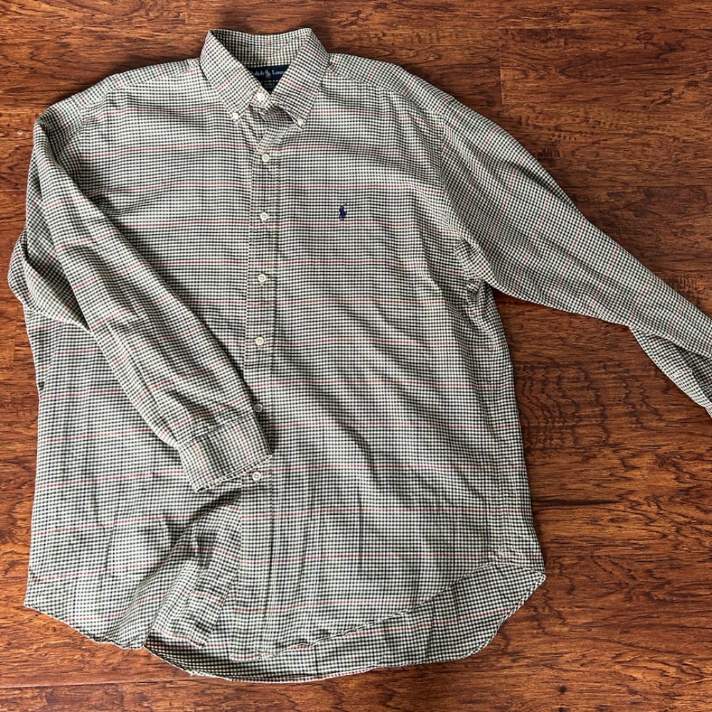 Men's Ralph Lauren Plaid Button Down Size L